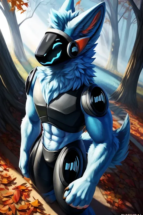 (((Light blue fur protogen))) , big chest, day, sexy, sensual, detailed, uploaded to e621, beautiful and detailed portrait of an anthropomorphic Light blue fur protogen, (((male ))) uploaded to e621, zaush, foxovh, movie lighting, , thicc, alone, ((submiss...