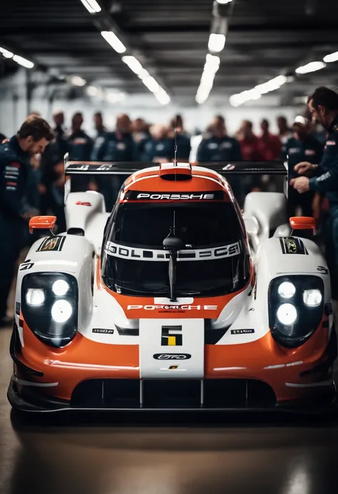 Porsche decide crear su propio equipo de carreras para Le Mans. El estilo es hiperrealista, fotorrealista, cinematography, Hermoso UHD