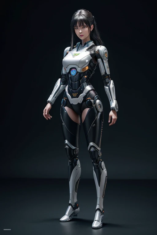 美しいセラミックのシルエットの非常に詳細なwomanロボットの顔の複雑な 3 d レンダリング, 多数のwomanロボット, all cyborgs in their teens and twenties, all cute and beautiful h...