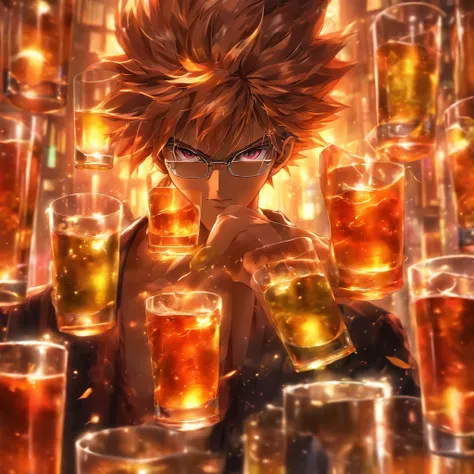 glasses　liquor　male