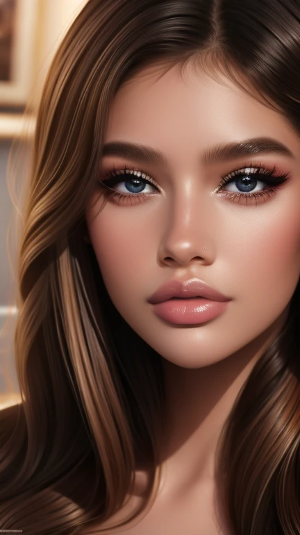 A girl, alone, creating a masterpiece. (best quality:1.2), detailed eyes, detailed lips, extremely detailed face, long eyelashes, painting on canvas, vibrant colors, soft lighting, realistic portrait, art studio.