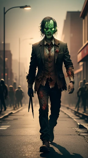 A zombie is walking