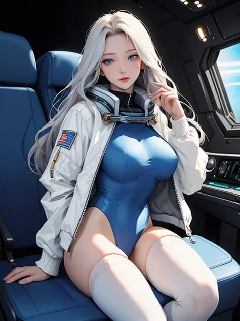 (8k), (highest quality:1.1), (best quality:1.1), (masterpiece), (ultra-detailed), perfect anatomy, correct anatomy, perfect proportion, perfect face, perfect hands, perfect legs, perfect fingers, BREAK 1mature woman, astronaut, curvy, fit body, pale skin, ...