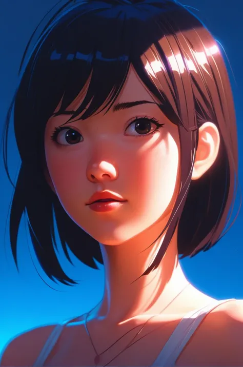 anime girl isolated portrait, illustration by ilya kuvshinov and greg rutkowski and Makoto Shinkai, dynamic lighting, digital painting, sharp focus, glow, 8k resolution, behance, hd quality, expressive, detailed