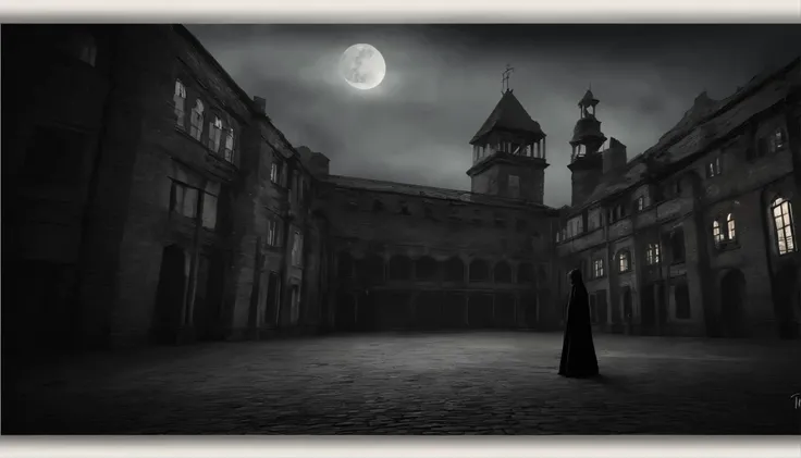 In the eerie moonlit courtyard of the medical university, shadows danced across the worn cobblestones, casting a spectral glow upon the scene. A young woman stood upon the precipice, her silhouette a haunting figure against the night sky. With a mournful w...