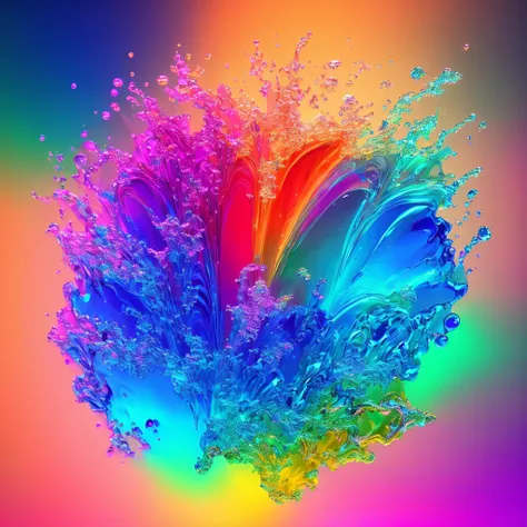 HD wallpapers：Simple，originality，fluids，Gradient，vaporwave，Laser colorful light waveetal refraction，Many fluids bubbles、Colorful Gradient geometric art and other elements，The collision of future elements and retro elements、recombination。Exaggerated artisti...