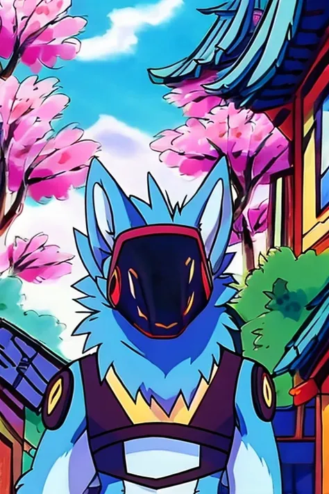 Pokemon 90s Anime Style, (((Light blue fur protogen))) , big chest, day, sexy, sensual, detailed, uploaded to e621, beautiful and detailed portrait of an anthropomorphic Light blue fur protogen, (((male ))) uploaded to e621, zaush, foxovh, movie lighting, ...