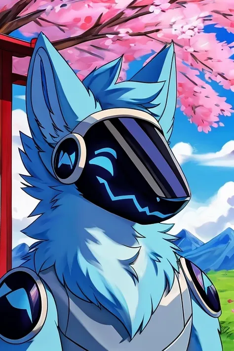 Pokemon 90s Anime Style, (((Light blue fur protogen))) , big chest, day, sexy, sensual, detailed, uploaded to e621, beautiful and detailed portrait of an anthropomorphic Light blue fur protogen, (((male ))) uploaded to e621, zaush, foxovh, movie lighting, ...