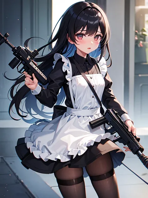 girl　Maid clothes　Anti-tank rifles　rocket launcher　Assault rifle　Beam rifle　hand gun