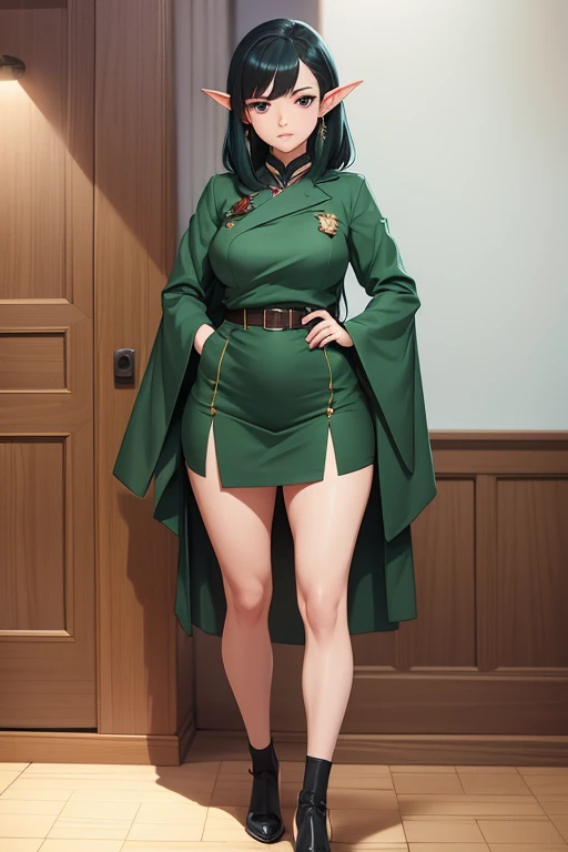 um close de uma mulher com cabelo verde e vestido preto, artegerm e rossdraws, estilo artegerm, artegerm extremamente detalhado,...