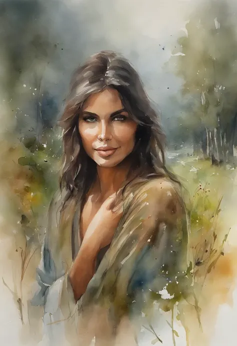 oil painting&#39;aquarelle d&#39;une belle fille noire : : tendance sur Artstation: : Une composition simple crée un sentiment d&#39;ordre et d&#39;harmonie. The painting reflects the spiritual qualities of the natural world. --light up --ar 9:16