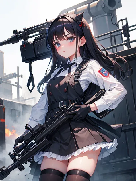 girl　Maid clothes　Anti-tank rifles　rocket launcher　Assault rifle　Beam rifle　hand gun