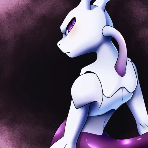 Mewtwo, expressionless