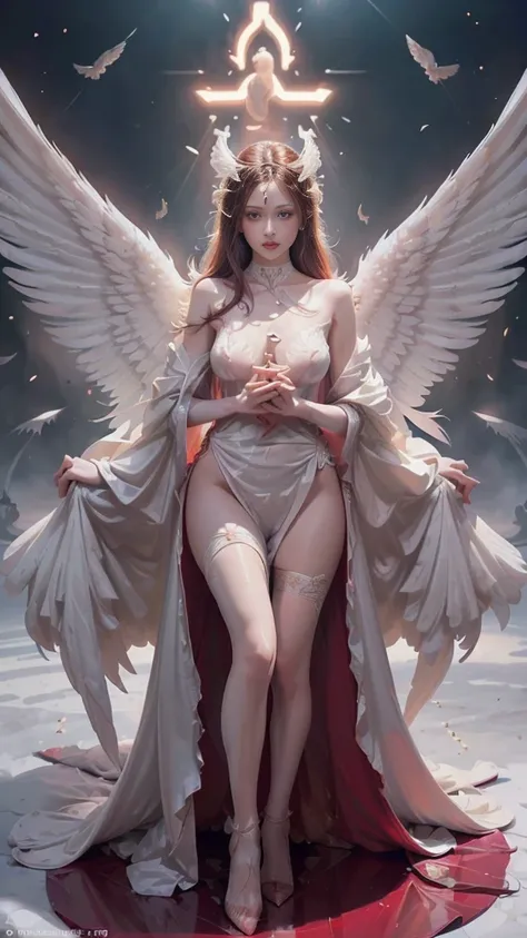 An angel has 12 wings on her shoulders.., wings burst from wings, have many wings, wings separated, Twelve wings rested on his shoulders...., have many wingsออกมาจากไหล่, เพิ่มwhite wings on shoulders, white wings on shoulders, On his shoulders were more t...