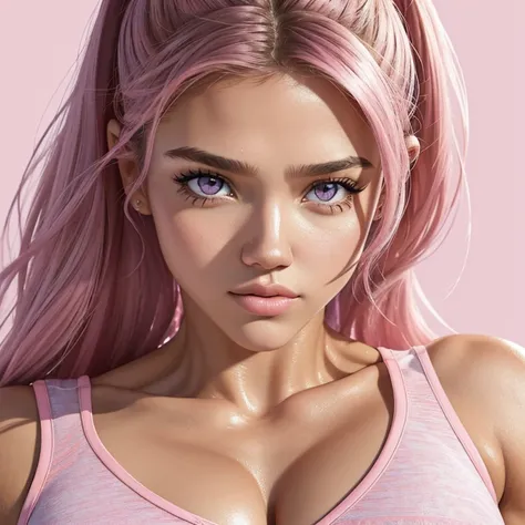 IFBB female teen bodybuilder Jessica Alba, (masterpiece),(best quality:1.1),(ultra-detailed),best illustration,finely detail,(portrait:1.1),(intense close-up),watercolor drawing)floating,1girl,solo,18 years old,muscular,(extremely delicate and beautiful fa...