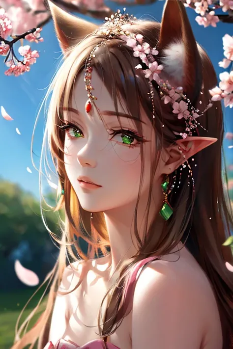 very good illustration, High detail, dynamic angle, beautiful detailing,2D, (Best quality, masterpiece, Beauty, tenderness), anime, Highly detailed face, very detailed eyes, very detailed background, perfect lighting, whole body, 1 girl, One, (Cats ears, e...