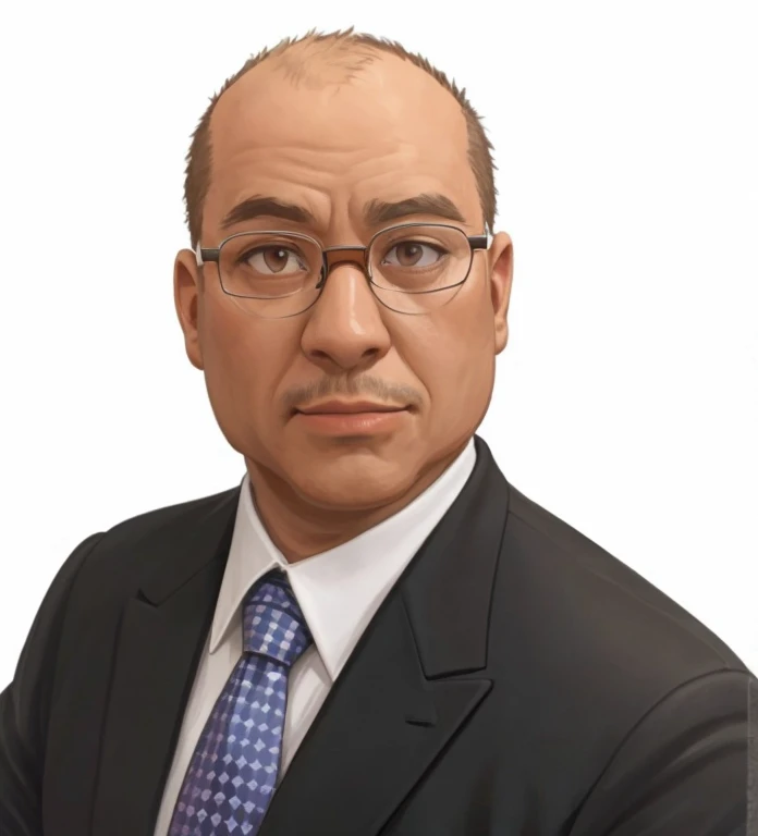 An illustration,Glasses,suit,tie