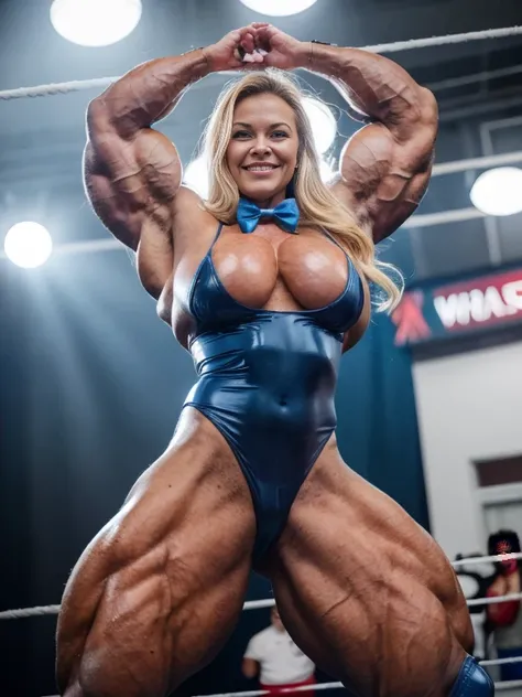 Pamela Anderson, A heavily muscled iffb pro female bodybuilder,  (Raw photography:1.5)、(hight resolution:1.5)、(Raw photography:1.5),(Photorealsitic:1.38)、(sharp focus:1.5) 、18 only、One girl、((Cowboy Shots:1.2)),((Body Like a Male Bodybuilder:1.8))、((tall:1...