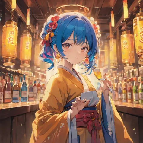 Japanese sake　glasses　woman