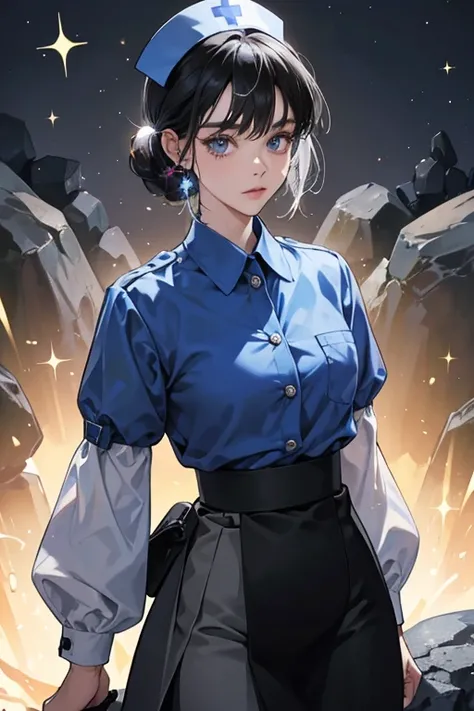 She is a humanoid rock person who wears hospital equipment since she is a nurse. Her skin looks blue, unlike most rock people. She somewhat resembles the Coal Man. It looks like she wears a rock skirt with a shirt that can be seen due to the rocks that are...