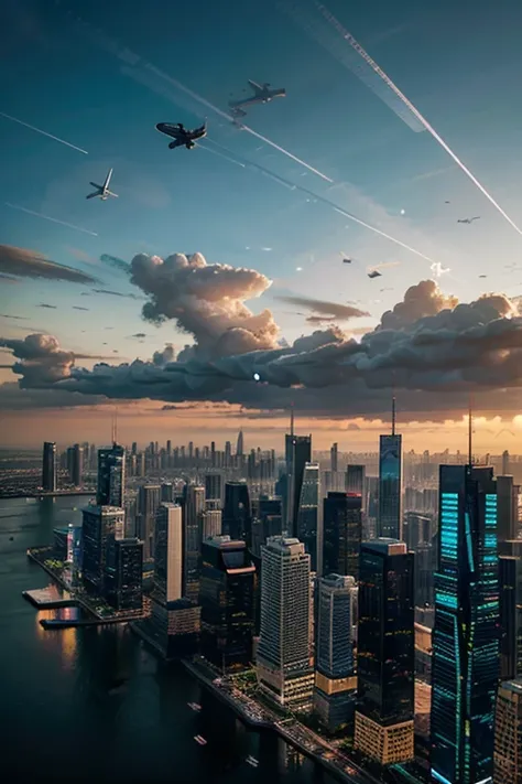 In a futuristic city where skyscrapers touched the clouds and flying vehicles soared through the skies.