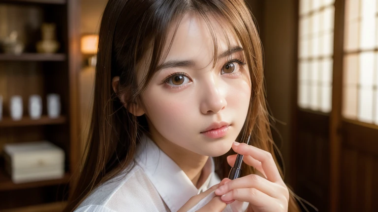 highest quality, face focus, soft light, ultra high resolution, (realistic:1.4), Raw photo,
1 japanese girl, alone, cute, (pupil, light in the eyes),  detailed beautiful face, (small box),(High resolution details of human skin texture),
(long hair),
indoor...