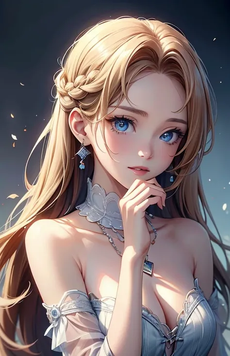 masterpiece、highest quality、High resolution、high quality images、8K, 1 female、skin luster、Texture of skin and clothing、Expression of fine eyes、Shiny bright golden hair,Girl with long braided hair, Manga inspired by Lee Jong-suk, trending on deviantart, real...