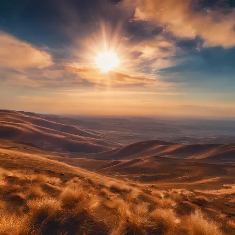 ((obra maestra)), (((Mejor calidad))), ((ultra detallado)),  (asombroso:1.1) Humanidad, Planeta, Marte, cielo, viento fuerte, barrido por el viento, nube de linea,Disparo de luz desde la nube, en una exuberante y remota duna, foto premiada, BLN-L24, exhibi...