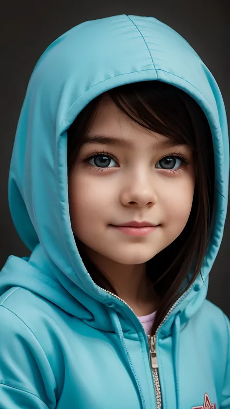 a painting of a young girl with a hood on, realistic cute girl painting, adorable digital painting, realistic digital painting, ...