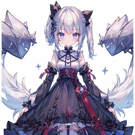 vtuber-fullbody、star fairy、((masterpiece))、((highest quality))、((super fine))、pretty girl、gray hair、beautiful blue eyes、kimono g...