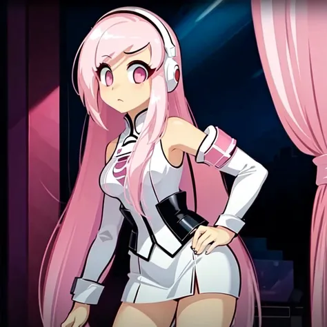 (masterpiece, best quality:1.2), 1girl, solo, Ami,Pink hair, Pink eyes, (masterpiece, best quality:1.2), 1girl, solo, Ami, Pink hair, Pink eyes,(masterpiece, best quality:1.2), 1girl, solo, Ami,Pink hair, Pink eyes, white mini skirt, white thighhigh boots,...