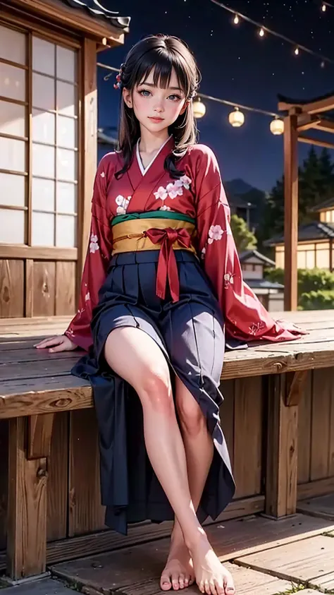 ((最high quality, 8K, masterpiece: 1.3, ultra hd, high quality, 最high quality, High resolution, realism)) 、Beautiful Japan woman at 22 years old、hair color is black、straight hair、smile、Slender but well-proportioned muscular body、Athlete-like figure、i don&#3...