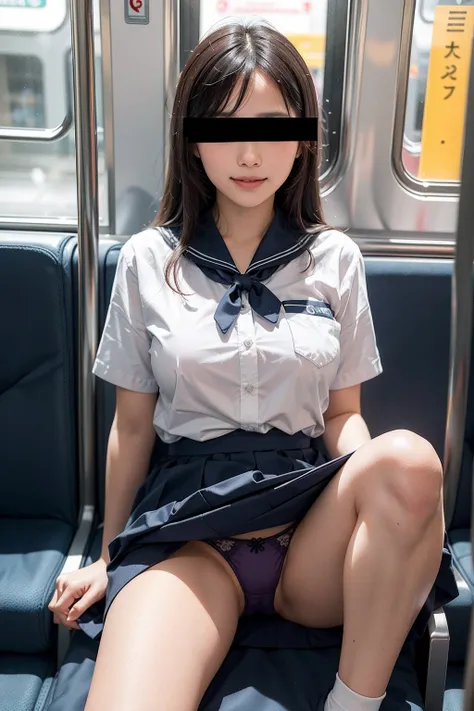 8k, RAW portrait (japanese woman), masterpiece, Photoreal:1.3, realistic, ultra high resolution, highest quality, real life photos, (in the evening :1.1), 1girl, (beautiful detailed face:1.1), (school uniform), (sailor uniform), (skirt), (blush:1.3), (larg...