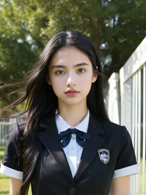 ( masterpiece, top quality, best quality,8k,17 years old girl,ultra detailed,raw photo:1.5),(photorealistic:1.4), (long black hair:1.5), (cinematic lighting), PerfectNwsjMajic, , Surrealism, UHD, ccurate, Super detail, textured skin, High detail, Best qual...