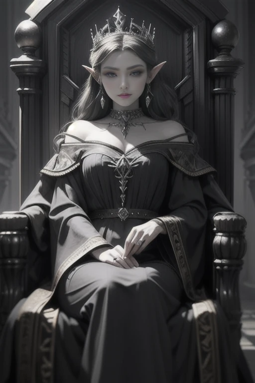 Extremely realistic shading, extremely detailed, photorealistic, lore accurate, Queen Zelda, in the throne,