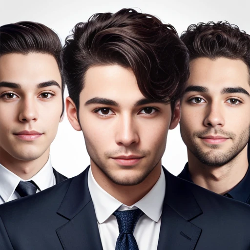 5 young jewish men, focusing on the face.