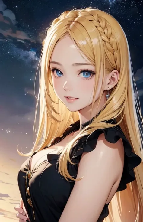 masterpiece、highest quality、High resolution、high quality images、8K, 1 female、skin luster、Texture of skin and clothing、Expression of fine eyes、Shiny bright golden hair,Girl with long braided hair, Manga inspired by Lee Jong-suk, trending on deviantart, real...