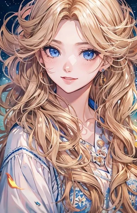 masterpiece、highest quality、High resolution、high quality images、8K, 1 female、skin luster、Texture of skin and clothing、Expression of fine eyes、Shiny bright golden hair,Girl with long braided hair, Manga inspired by Lee Jong-suk, trending on deviantart, real...