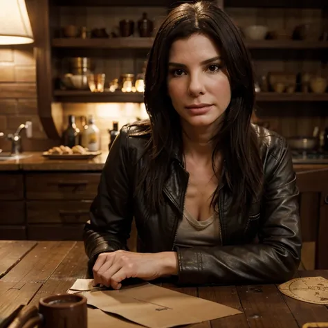 Sandra Bullock disguised as a treasure hunter