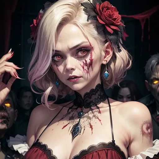 （Middle-aged female zombie)、Full Screen Size、(Gorgeous Zombie)、Noble Zombie