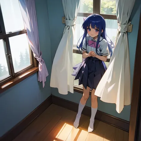 furude rika socks windows curtains light candle mirror window