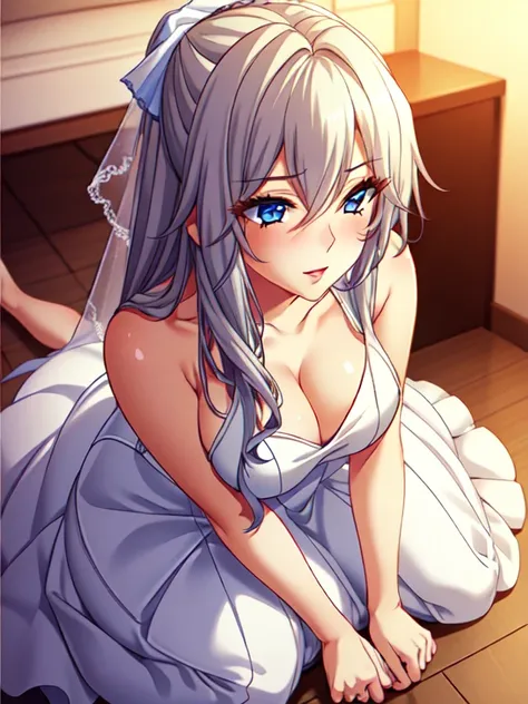 4 girls, harem, wedding dress, best quality, (8k), (4k),(masterpiece), (best quality), very detailed, game cg, beautiful body, b...