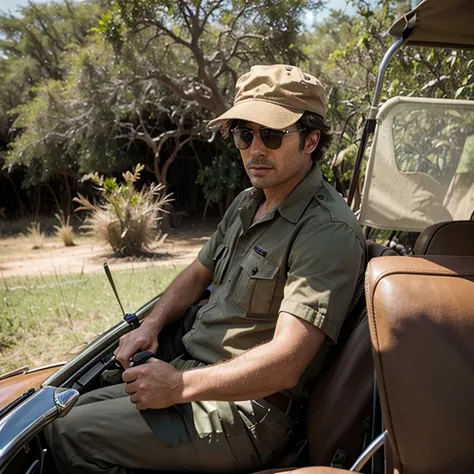 Man on safari