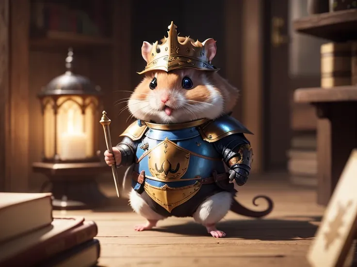 Hamster knight, Meisterwerk, Best quality, Super Detail,4k