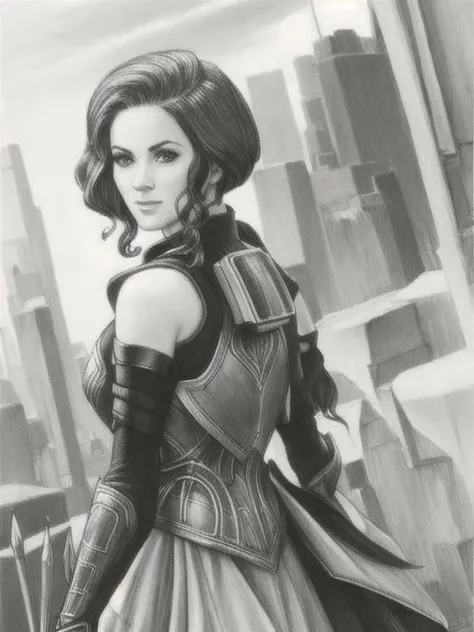 Charcoal pencil drawing, realistic drawing, black and white drawing, 4K, Best quality, a black and white drawing of a woman dressed as a superhero, extremely detailed artegerm, drawn in the style of artegerm, artegerm jsc, artegerm Greg rutkowski _ Greg, C...