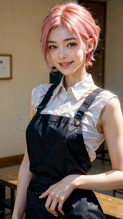 short pink color hair