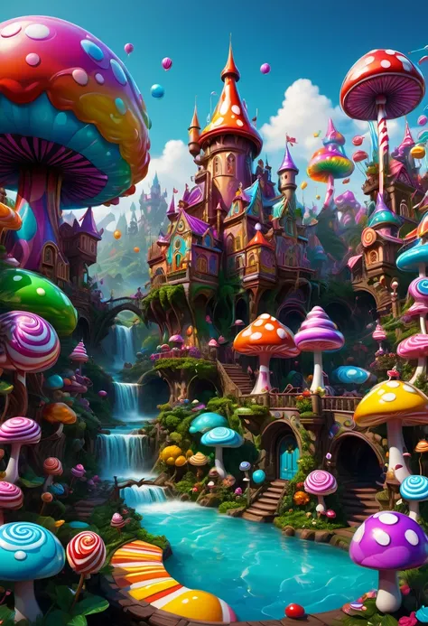 1girl, Candyland, aesthetic, A candy wonderland with pride colors. detailed matte painting, deep color, fantastical, intricate detail, splash screen, complementary colors, fantasy concept art, 8k resolution trending on Artstation Unreal Engine 5