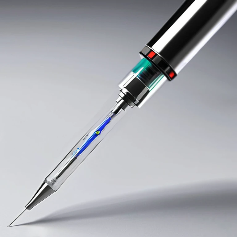 Renderings of a medical needle that transmits terror 