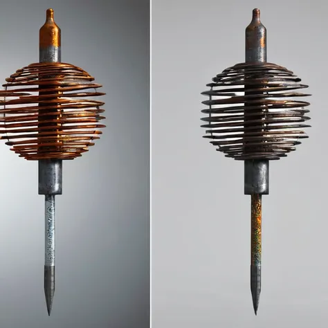 Renderings of a rusty medical needle that transmits terror 