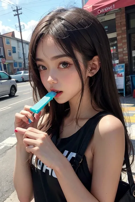  eating popsicle